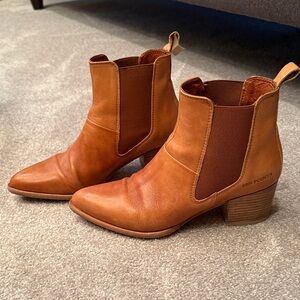 Ten Points, shoe company from Sweden. Tan Leather Ankle Boots